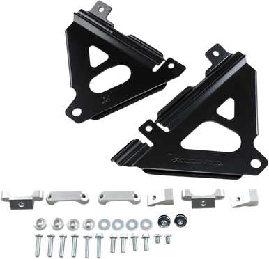 WORKS CONNECTION Radiator Brace - Black -Kawasaki 18-B300