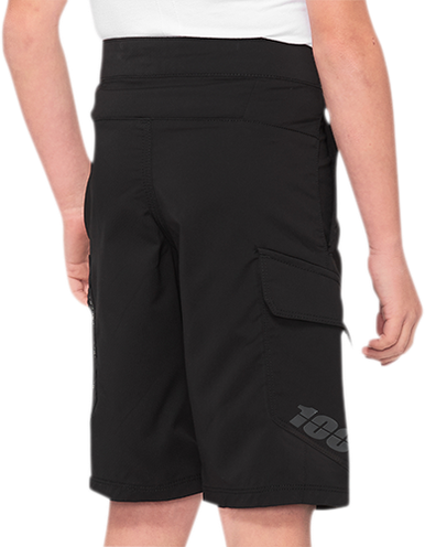 100% Youth Ridecamp Shorts - Black - US 26 40033-00002