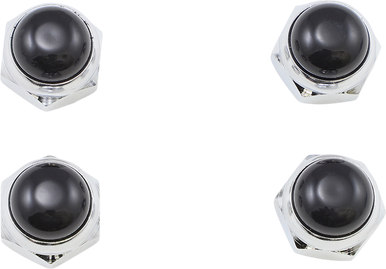 EASTERN MOTORCYCLE PARTS Nut Rocker Shaft - Black/Chrome - 4 Pack V-13-245