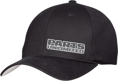 THROTTLE THREADS Parts Unlimited Curved Bill Hat - Black - Large/XL PSU29H51BKLXL