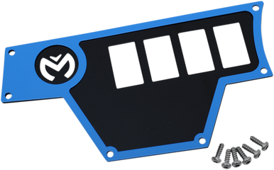MOOSE UTILITY Large Dash Plate - Left - Blue - RZR 100-4362-PU
