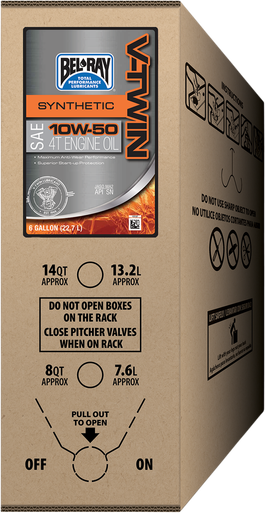 BEL-RAY V-Twin Synthetic Oil - 10W-50 - 6 U.S. gal. 301390150033