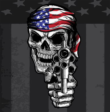 ZAN HEADGEAR Flydanna‚Â Cotton -USA Gunskull Z711