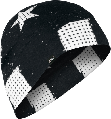 ZAN HEADGEAR SportFlex‚Â Beanie - Black & White Flag WHLL091