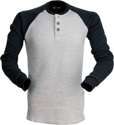 Z1R Waffle Long-Sleeve Shirt - Gray - 2XL 2840-0153