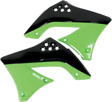 UFO Radiator Shroud - Black/Green - KXF 450 KA04713-999