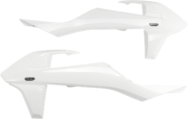 UFO Radiator Shrouds - White - KTM KT04061-047