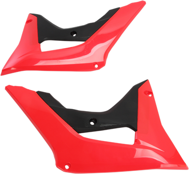 UFO Radiator Covers - Black/Red - CRF HO04682-999