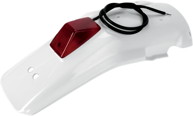 UFO Enduro Rear Fender with 21/5W Light - White HO02650041