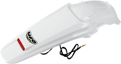 UFO Enduro Rear Fender with LED - White - HO04603-041