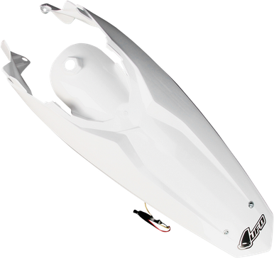 UFO Enduro Rear Fender - with Light - '98 - '19 KTM White KT04027-047