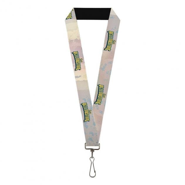 Lanyard - 1.0" - SEE AMERICA-SEE YELLOWSTONE NATIONAL PARK Geyser Steam Blue/Yellow