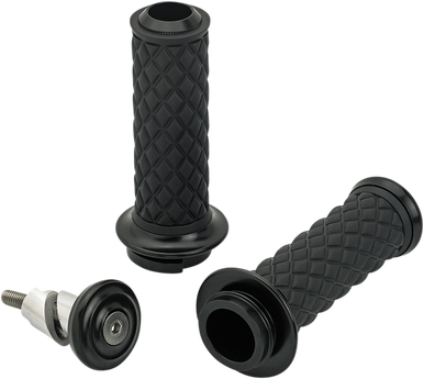 BILTWELL Grips - Alumicore - TBW - Black 6605-201-01