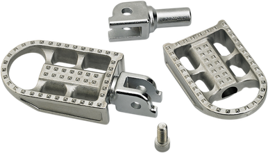 BILTWELL Mushman Step Footpegs - Polished - Softail 7002-302-03