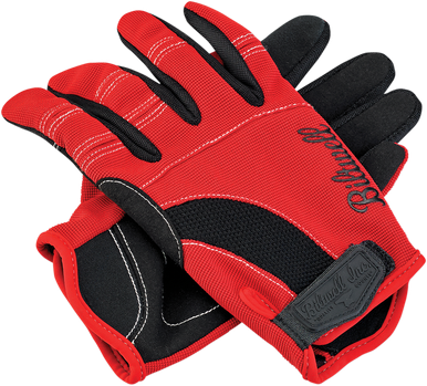 BILTWELL Moto Gloves - Red/Black/White - Medium 1501-0804-003