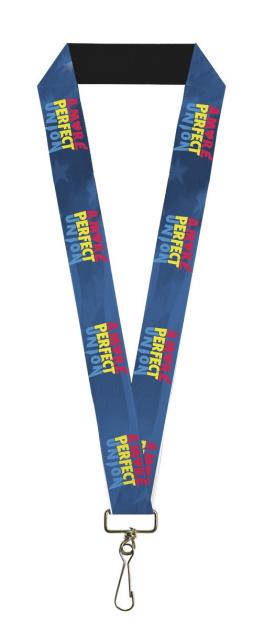 Lanyard - 1.0" - A MORE PERFECT UNION/US FLAG Blues/Red/Yellow/Blue