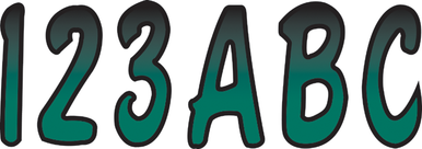 HARDLINE I.D. Sticker Kit - 200 Series - Teal Gradation TEBKG200
