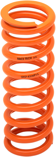 RACE TECH Progressively Wound Shock Spring - Orange - P15 - Spring Rate 195 lbs/in - 285 lbs/in SRSP 6326P15