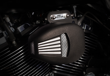 JIMS Black Forceflow Head Cooler for 2017-2025 Harley-Davidson Touring and Trike Models 5468