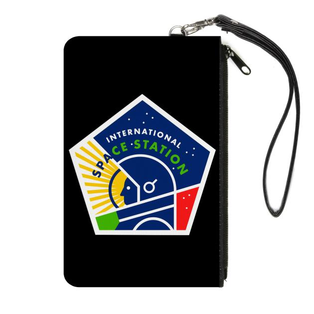 Canvas Zipper Wallet - LARGE - INTERNATIONAL SPACE STATION Pentagon Black/White/Multi Color