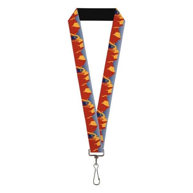 Lanyard - 1.0" - See America-Zion National Park Mt. Carmel Highway Landscape Blue/Gold/Red/Navy