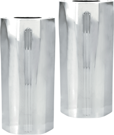 PERFORMANCE MACHINE (PM) Fork Slider Covers - Tech - Chrome 0208-2102-CH