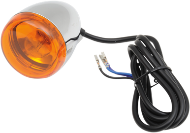 CHRIS PRODUCTS Front Signal Light Assembly - Chrome/Amber - Dual-Filament 8500A