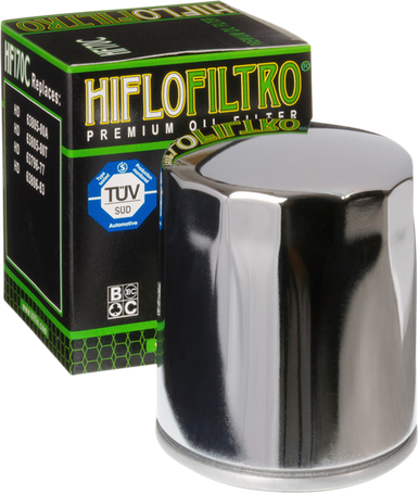 Hiflofiltro Chrome Oil Filter for Harley-Davidson XL883N Sportster Iron 2010-2012 HF170C