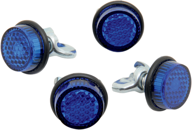 CHRIS PRODUCTS License Plate Reflectors - 4ct - Blue CH4B