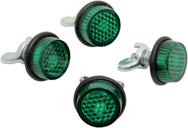 CHRIS PRODUCTS License Plate Reflectors - 4ct - Green CH4G