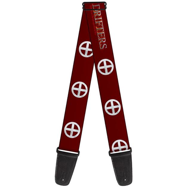 Guitar Strap - DRIFTERS Shimazu Clan Icon Blurgundy/White