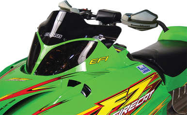 Powermadd Cobra Windshield 7 Black Arctic Cat Firecat 2002-2006 12410