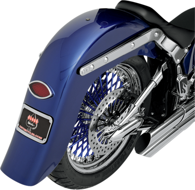 KLOCK WERKS Benchmark 4" Stretched Rear Fender - Smooth - Steel - For Custom Application - 7.125" Width KW05-02-0401E
