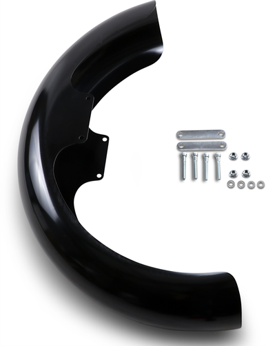 KLOCK WERKS Wrapper Front Fender Kit - Black - Steel - 19" - FLH KW05-01-0517