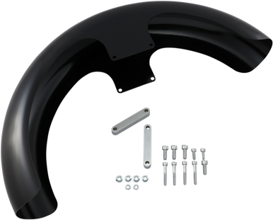 KLOCK WERKS Wrapper Front Fender - Black - Steel - 21" KW05-01-0469