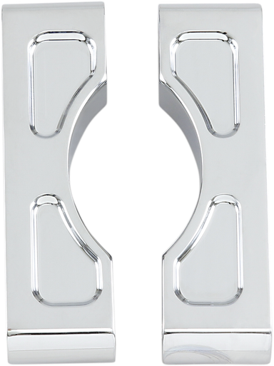 KLOCK WERKS Hugger Front Fender Mounting Blocks - For 21" Wheels - Chrome KW05-01-0102-C