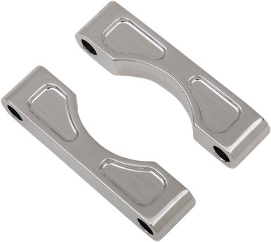 KLOCK WERKS Hugger Front Fender Mounting Blocks - For 16"/17"/18" Wheels - Chrome KW05-01-0103-C