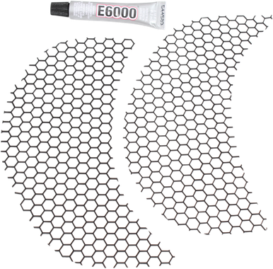 KLOCK WERKS Fairing Vent Screen - Honey Comb - Black KW05-01-0320-B