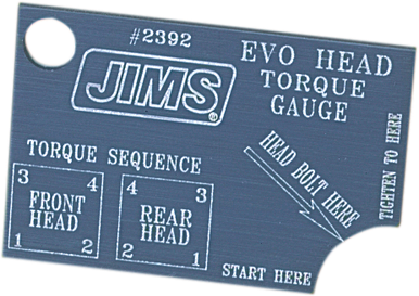 Jims Head Bolt Torque Plate for Harley-Davidson 1984-1999 Evolution Big Twin 2392