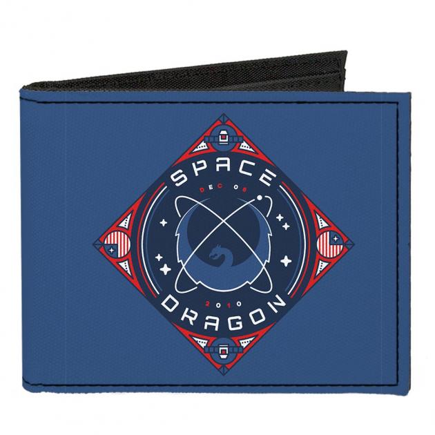 Canvas Bi-Fold Wallet - SPACEX DRAGON Dragon Blues/Reds/White
