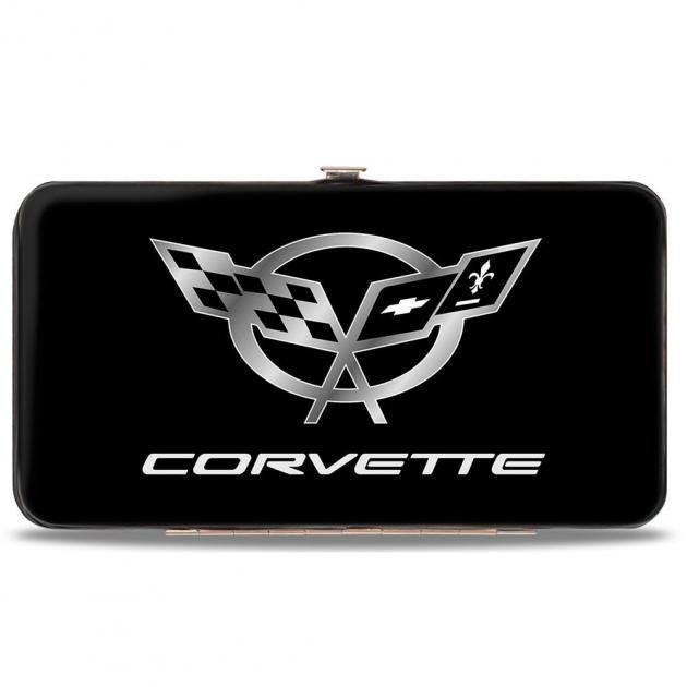 Hinged Wallet - Corvette Black/Silver