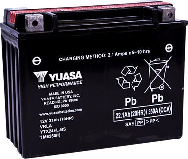 YUASA AGM Battery - YTX24HL-BS 1.08 LTR YUAM6250H