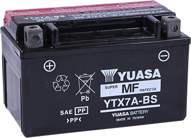 YUASA AGM Battery - YTX7A-BS .33 L YUAM32X7A