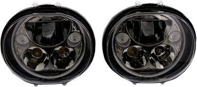CUSTOM DYNAMICS LED Headlight - 5-3/4" - Black - Pair CDTB-575OV-B