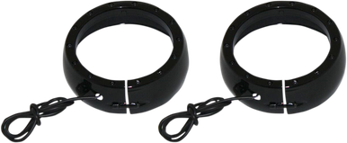 CUSTOM DYNAMICS Lighted Passing Lamp Trim Ring '06-'13 FLHT - Black CDTB-45TR-2B