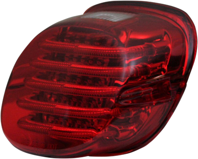 CUSTOM DYNAMICS Taillight - with License Plate Illumination Window - Red PB-TL-LPW-R