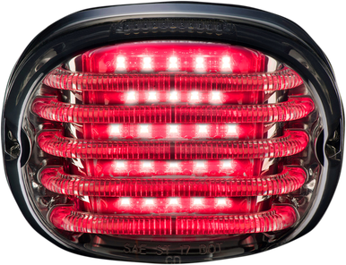CUSTOM DYNAMICS Taillight - with License Plate Illumination Window - Smoke PB-TL-LPW-S