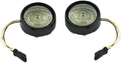 CUSTOM DYNAMICS Bullet Turn Signal - JAE CVO - Gloss Black - Smoke Lens PB-BB-AW-JAEBS