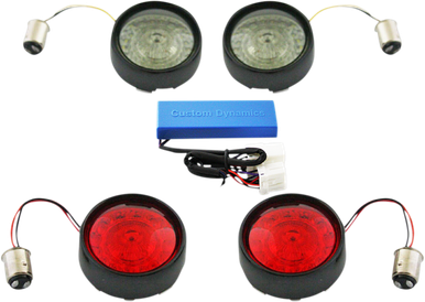 CUSTOM DYNAMICS Full Bullet Turn Signal Conversion Kit- Black PB-HD-BB-B