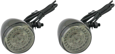 CUSTOM DYNAMICS ProBEAM‚Â Universal Turn Signals - Gloss Black/Clear PB-UNV-FTS-AW-B